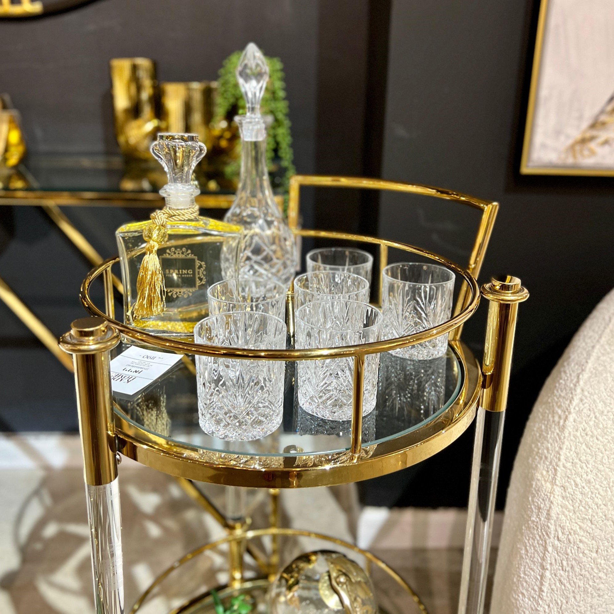 עגלת בקבוקים ויויאן זהב עגלת בקבוקים ויויאן זהב