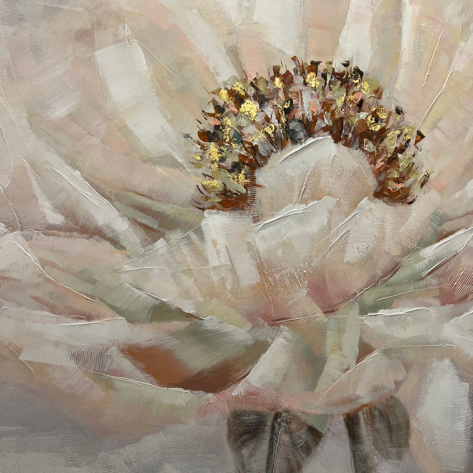 תמונת אנאל בשילוב ורוד הדפסה גוונים בהירים עם מסגרת 100/100