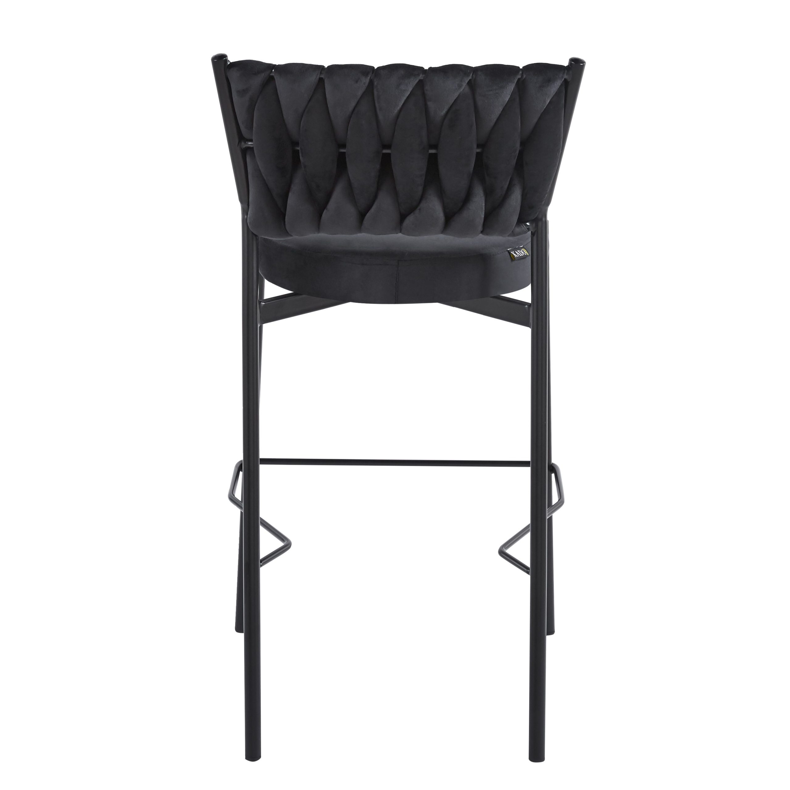 כסא בר דגם מרילין קלוע רגל שחורה קטיפה שחורה כסא בר דגם מרילין קלוע רגל שחורה קטיפה שחורה