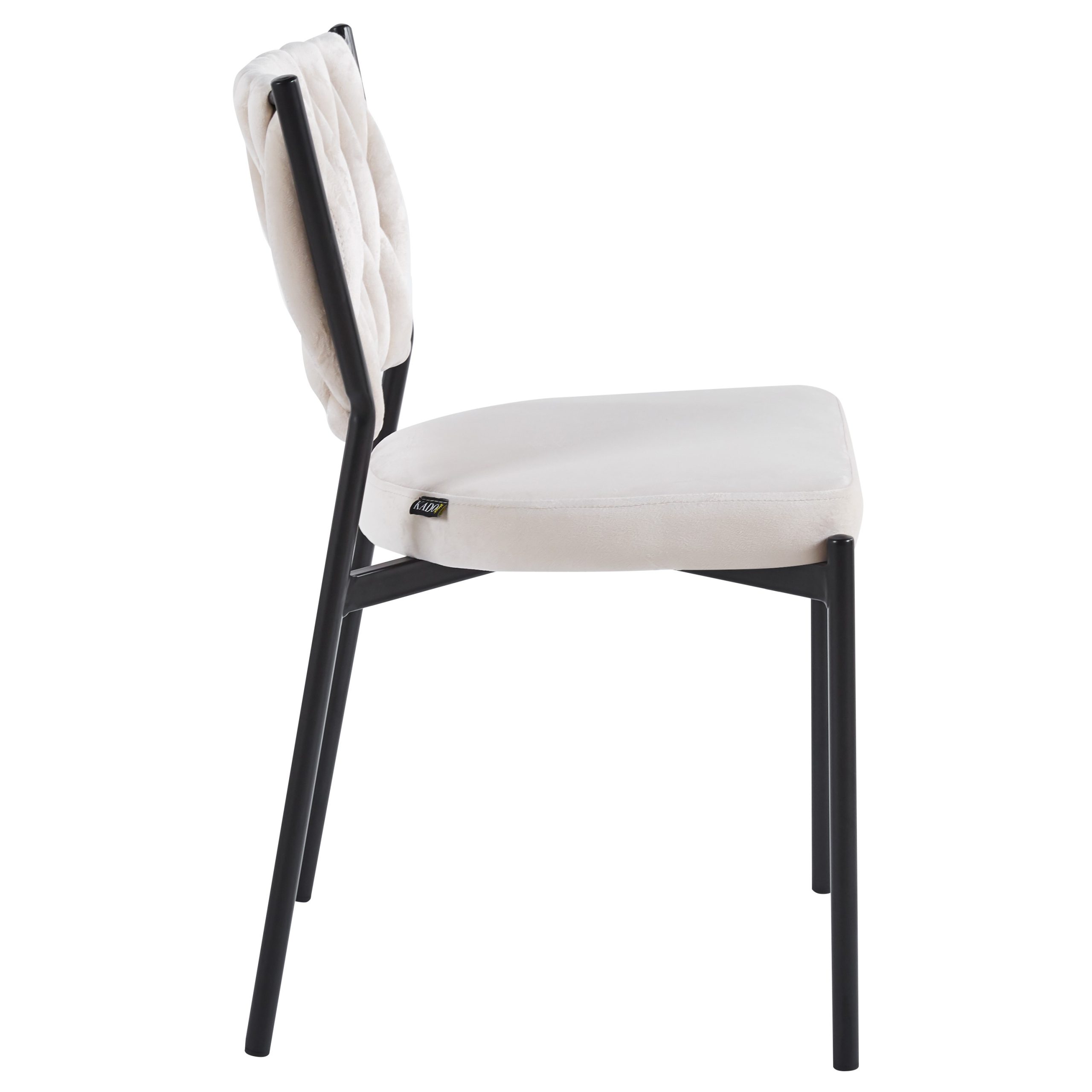 כסא פינת אוכל קלוע רגל שחורה קטיפה שמנת דגם מרילין כסא פינת אוכל קלוע רגל שחורה קטיפה שמנת דגם מרילין