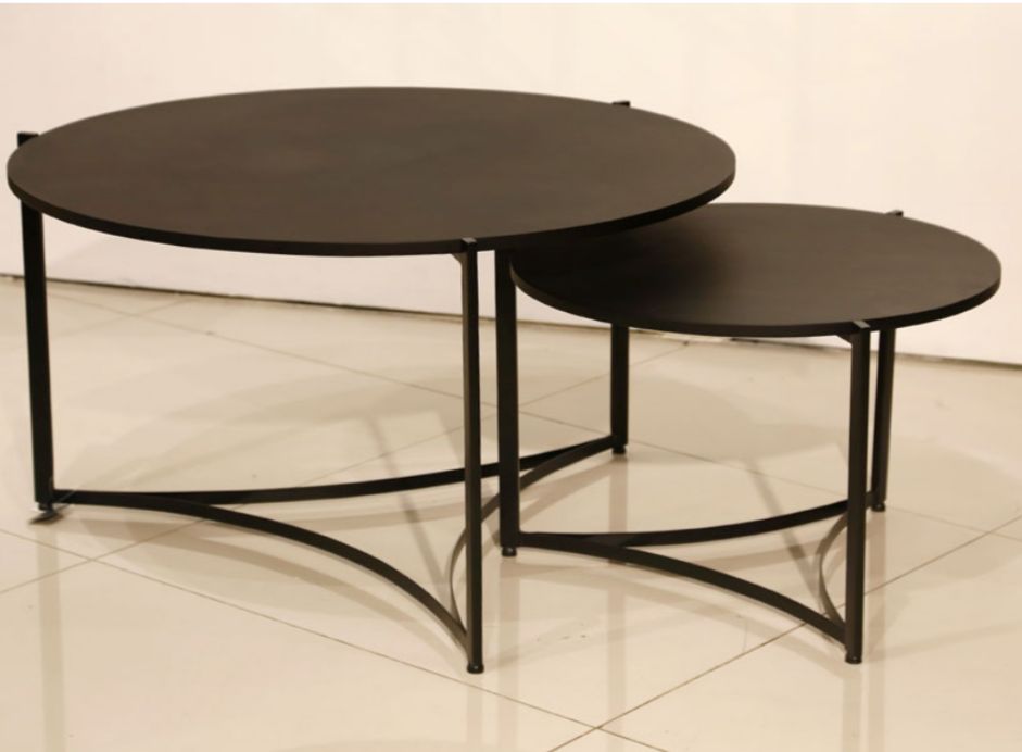 זוג שולחנות עץ מנגו VOLANTE BLACK