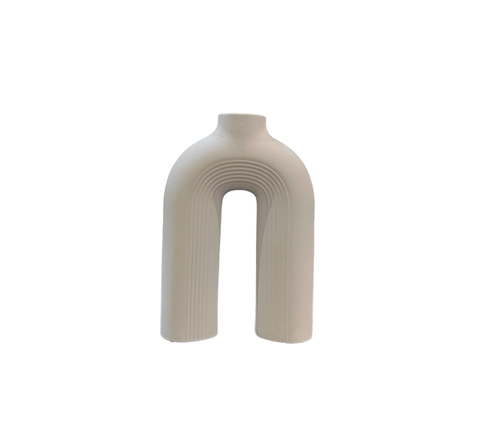 כד לבן שני קנים U כד לבן שני קנים U