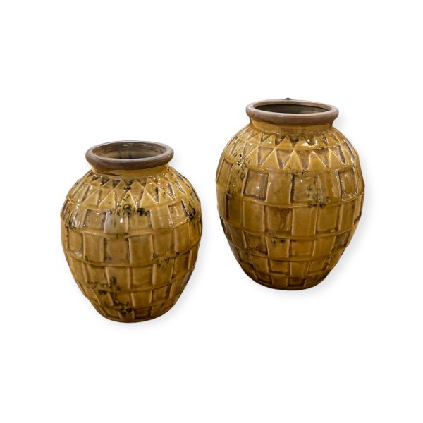 כד פורצלן גוון חרדל