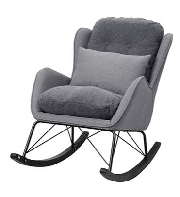 כיסא נדנדה יולי משולב אפור