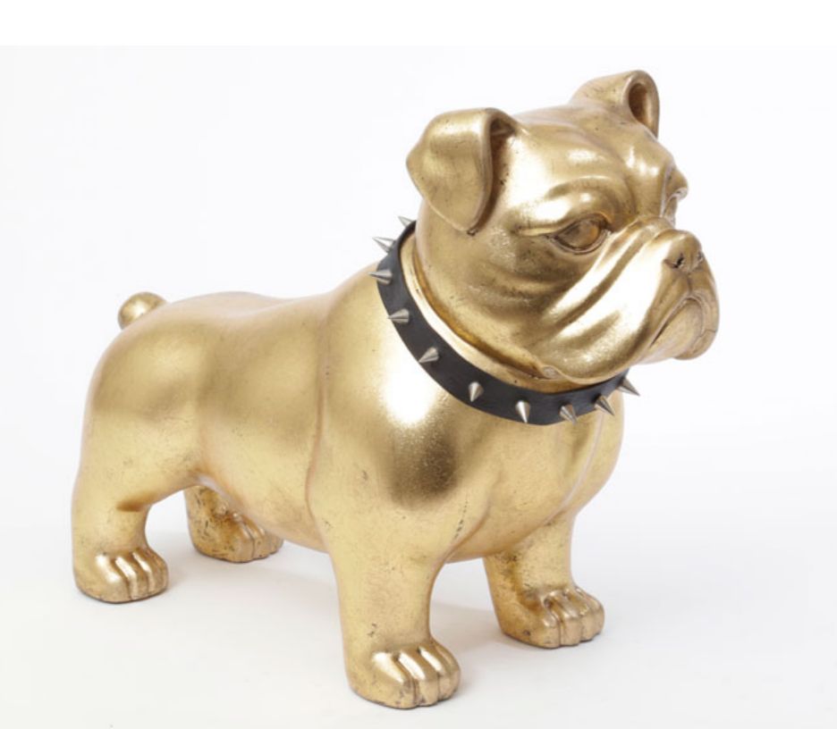 פסל בולדוג MULDER זהב גולי