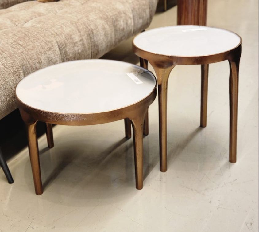 שולחן אייקון גריי / בראס