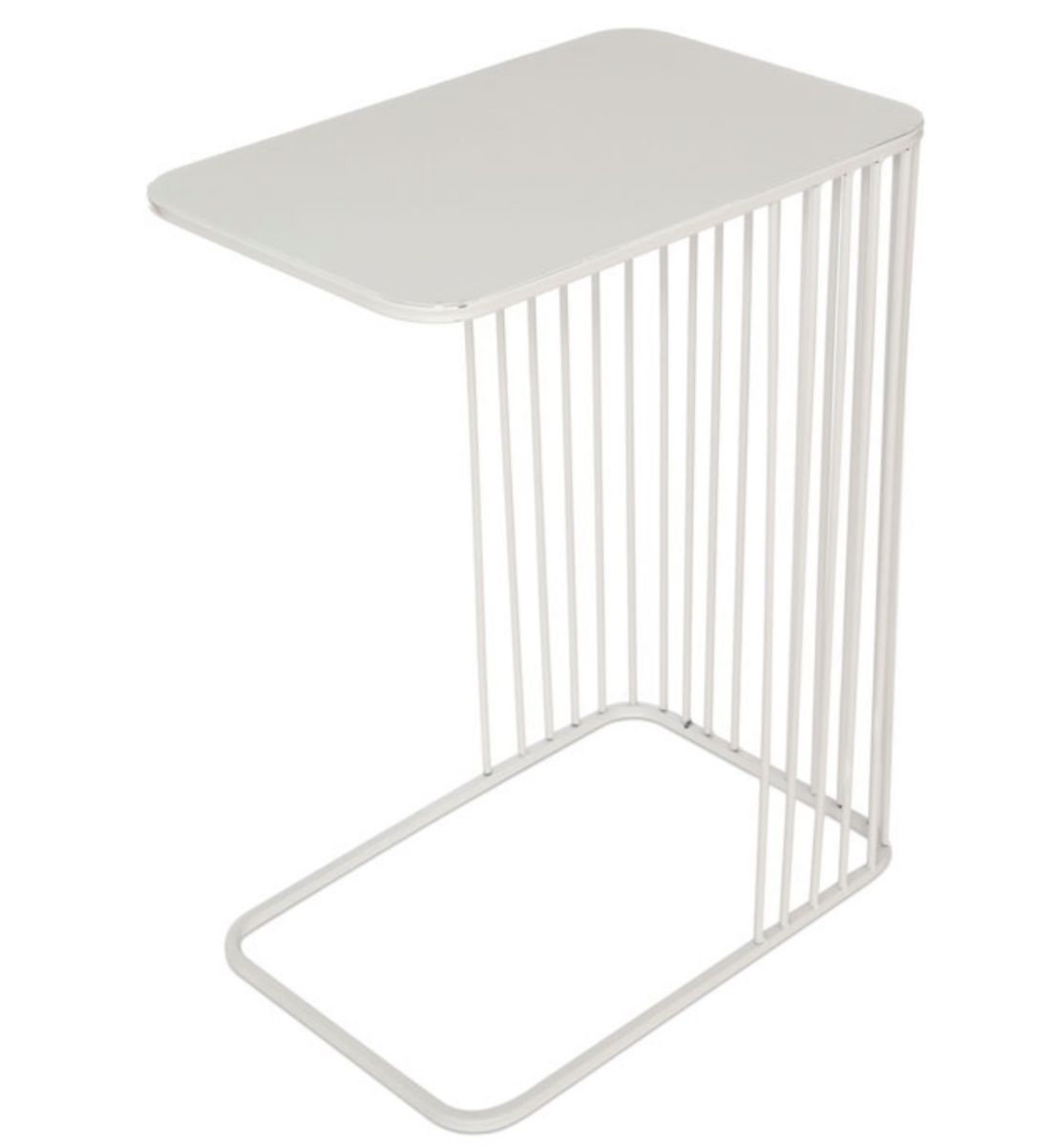 שולחן נשכן מתכת לבן שולחן נשכן מתכת לבן