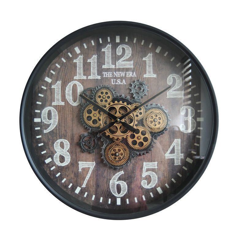 שעון גלגלים עץ 60