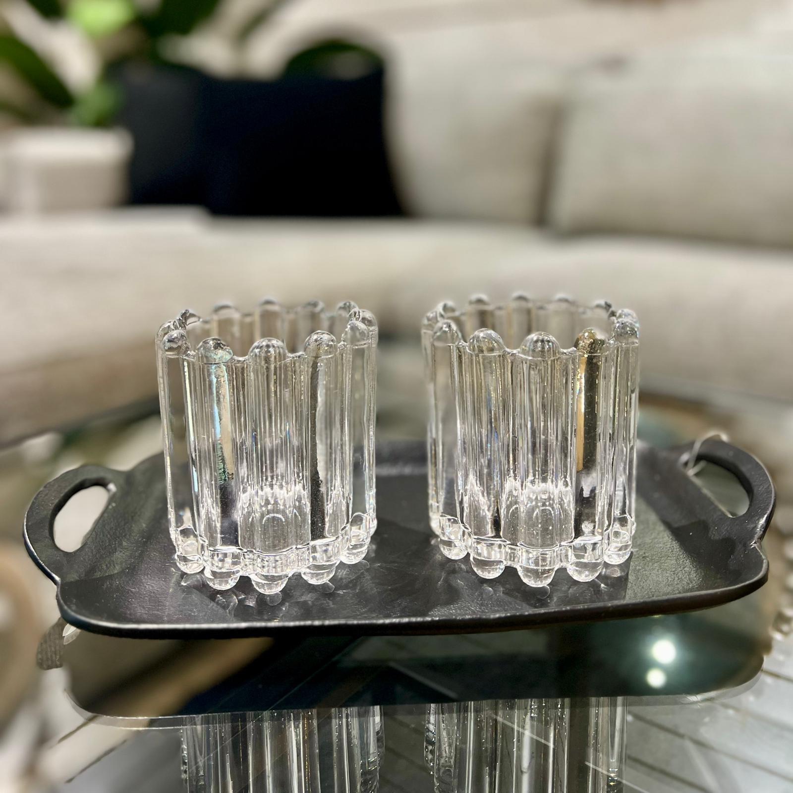 פמוט זכוכית פסים כוס דגם איקו פמוט זכוכית פסים כוס דגם איקו