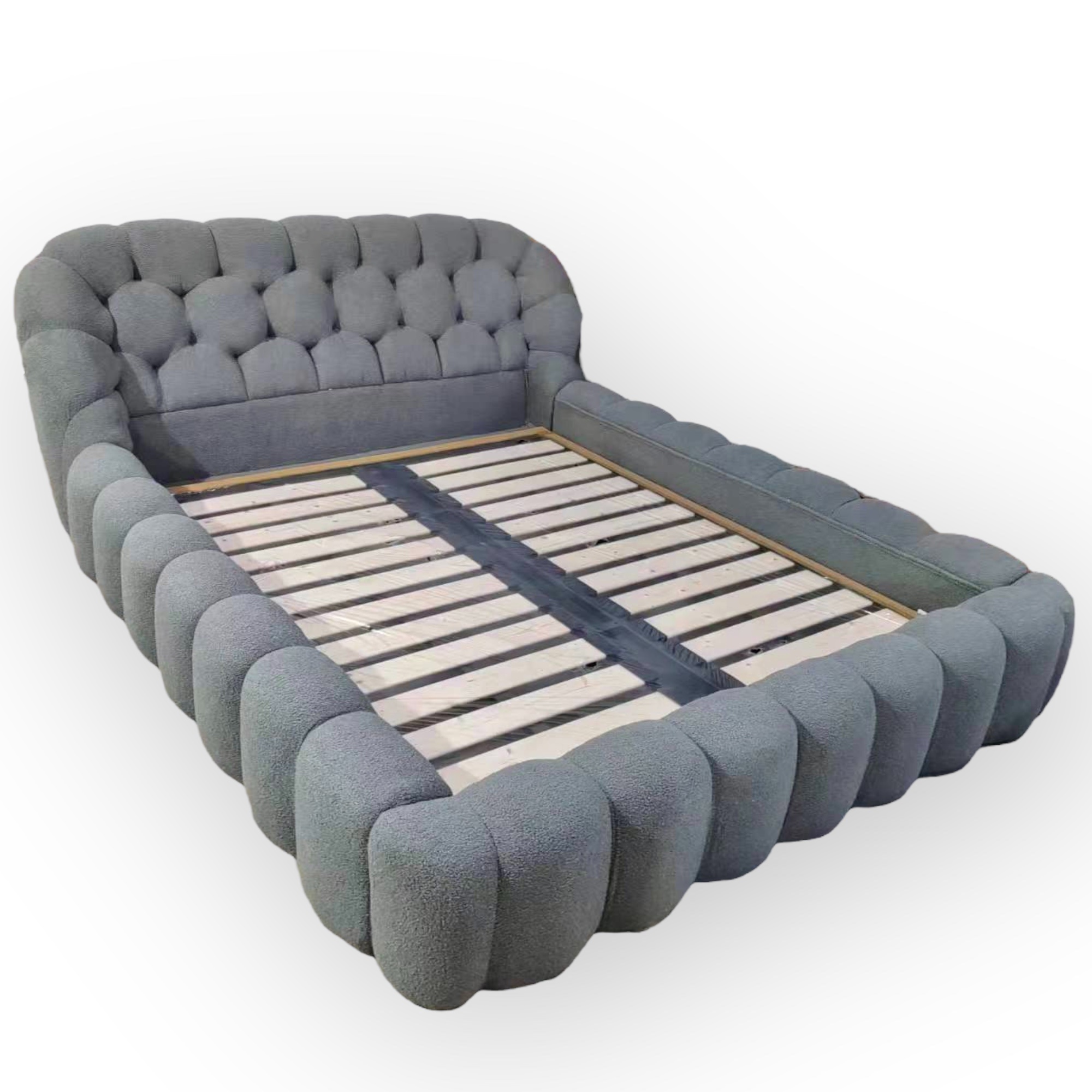 מיטה בלה דגם קימי בוקלה אפור מיטה בלה דגם קימי בוקלה אפור