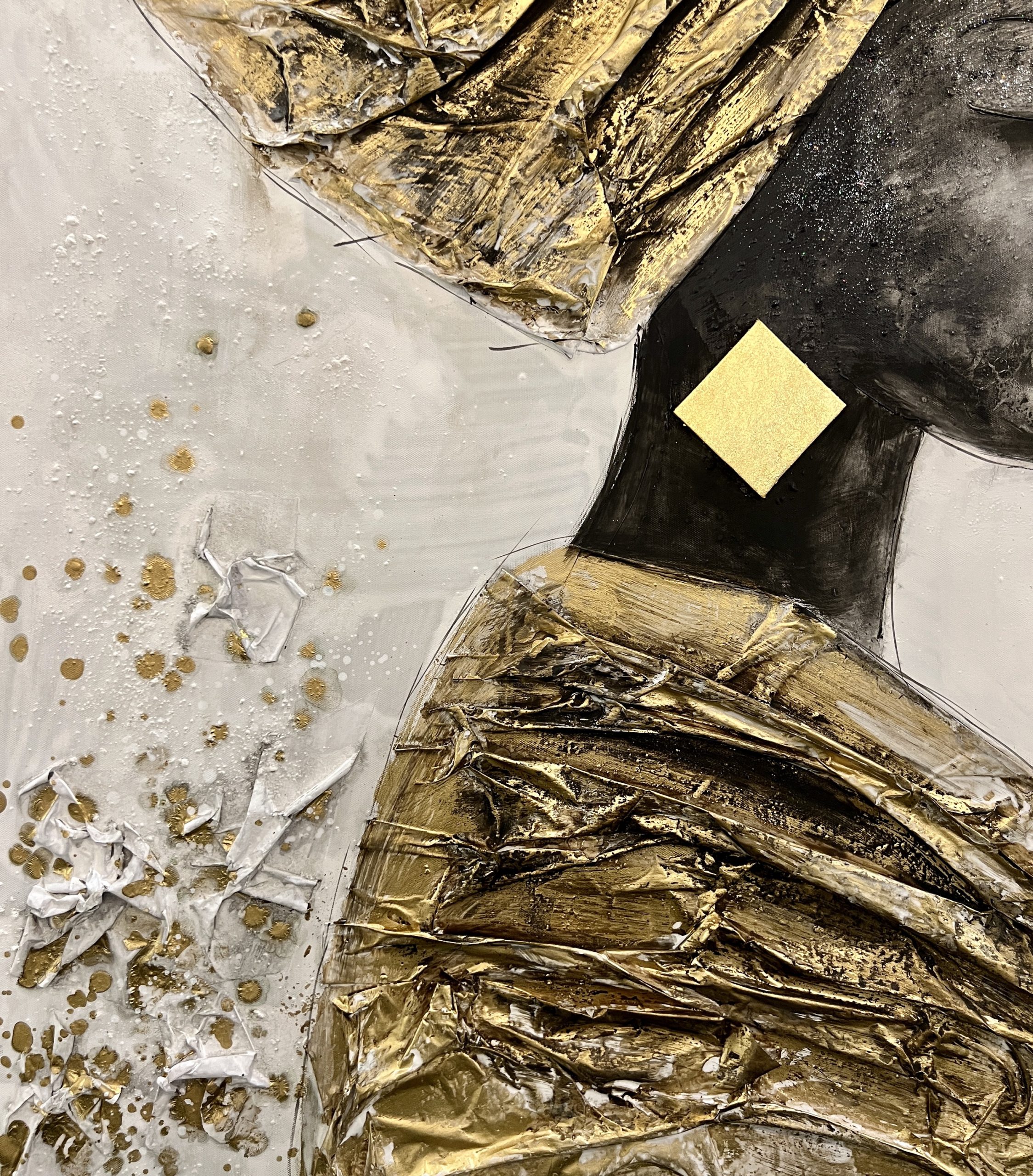 תמונת שמן אפריקאית בשילוב הדפסה אנאל עם מסגרת תמונת שמן אפריקאית בשילוב הדפסה אנאל עם מסגרת