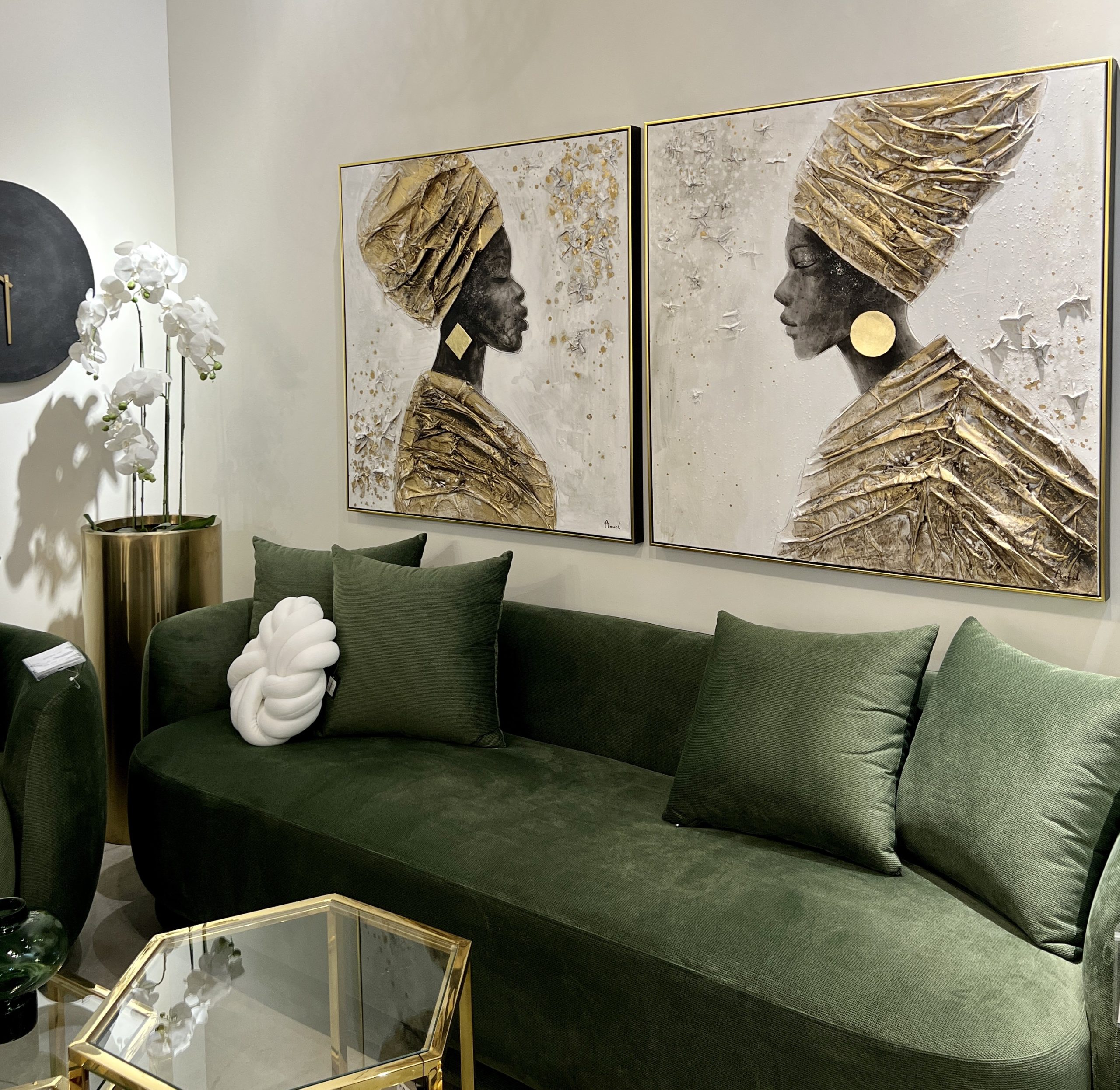 תמונת שמן אפריקאית בשילוב הדפסה אנאל עם מסגרת תמונת שמן אפריקאית בשילוב הדפסה אנאל עם מסגרת