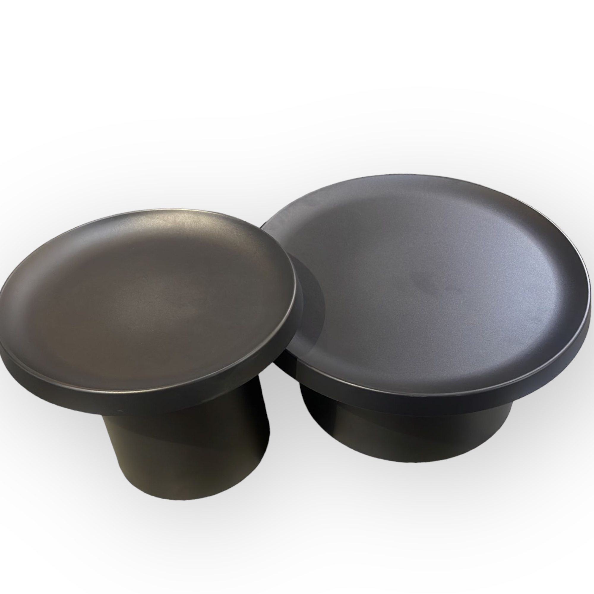 סט שולחנות סלון עגולים קלין בלק דגם קימי סט שולחנות סלון עגולים קלין בלק דגם קימי