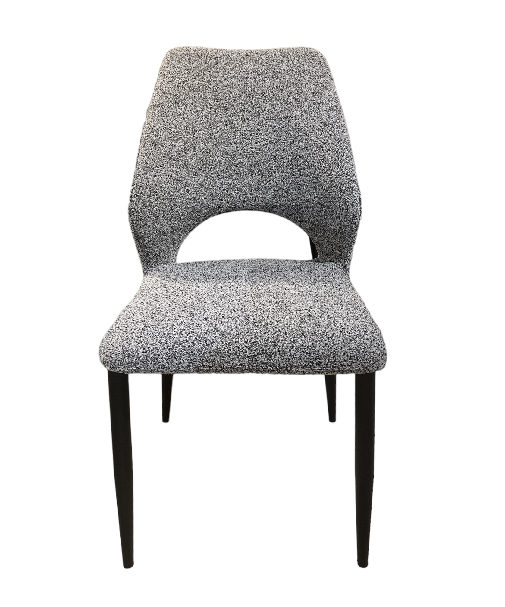 כיסא פינת אוכל מודרני מרופד בבד בוקלה אפור דגם אנטוניו קימי