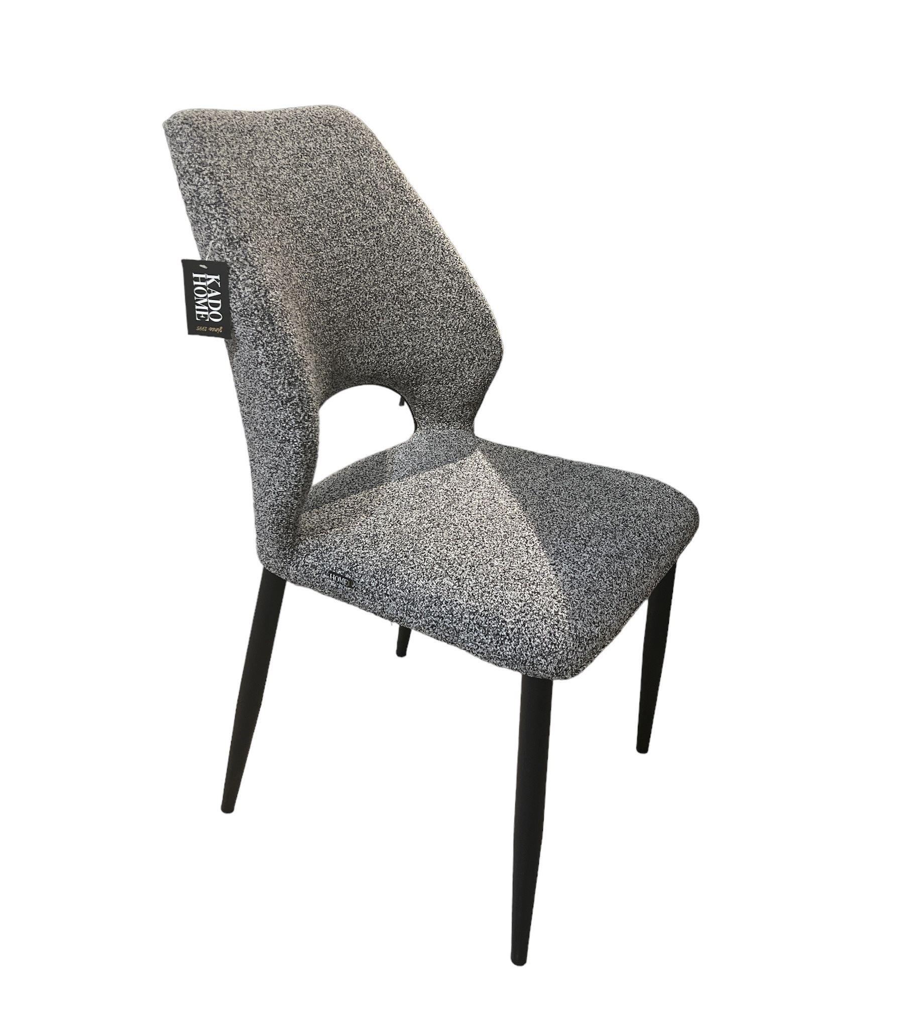 כיסא פינת אוכל מודרני מרופד בבד בוקלה אפור דגם אנטוניו קימי