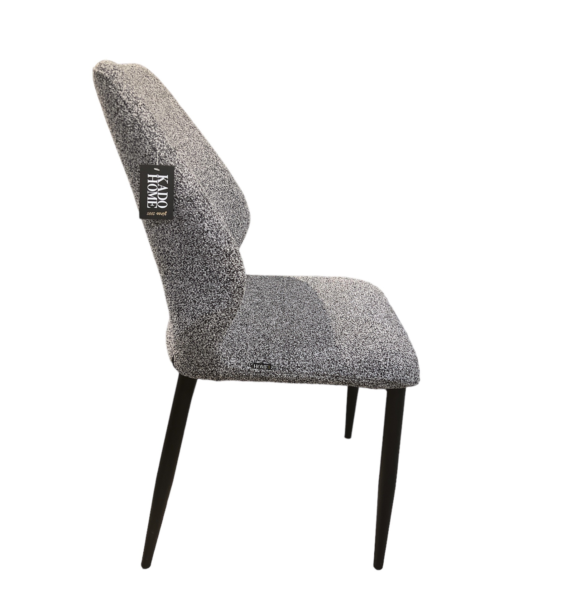 כיסא פינת אוכל מודרני מרופד בבד בוקלה אפור דגם אנטוניו קימי