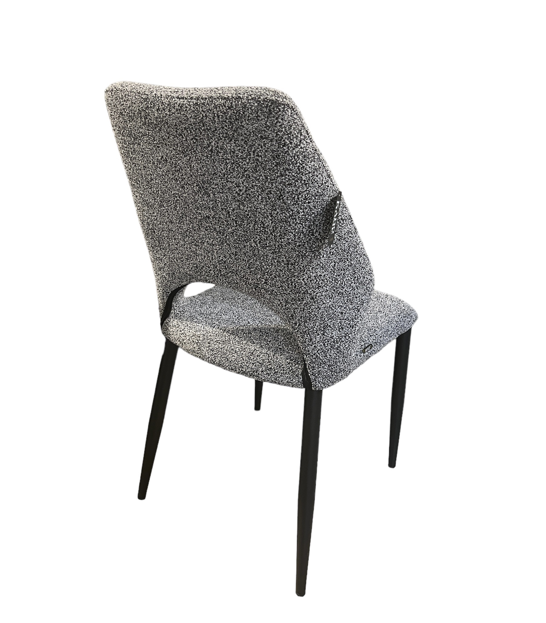 כיסא פינת אוכל מודרני מרופד בבד בוקלה אפור דגם אנטוניו קימי