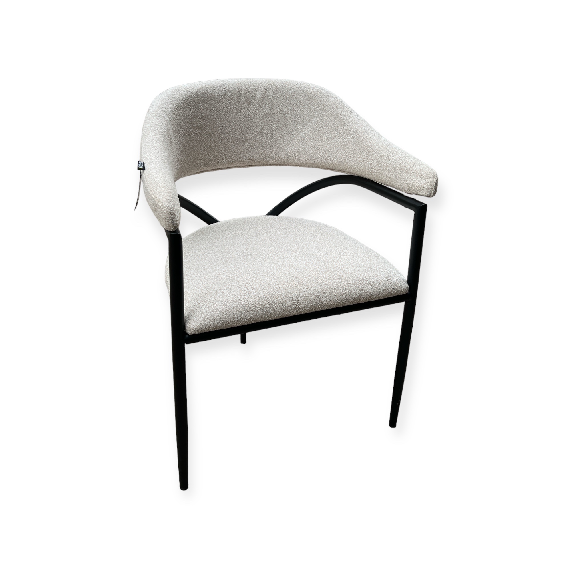 כסא פינת אוכל בלה דגם קימי רגליים שחור בוקלה בז שמנת כסא פינת אוכל בלה דגם קימי רגליים שחור בוקלה בז שמנת