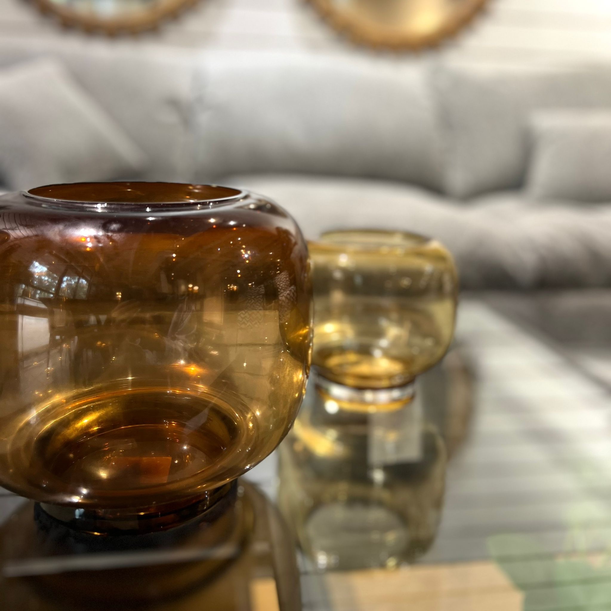 כד זכוכית אמבר עגול דגם איקו כד זכוכית אמבר עגול דגם איקו