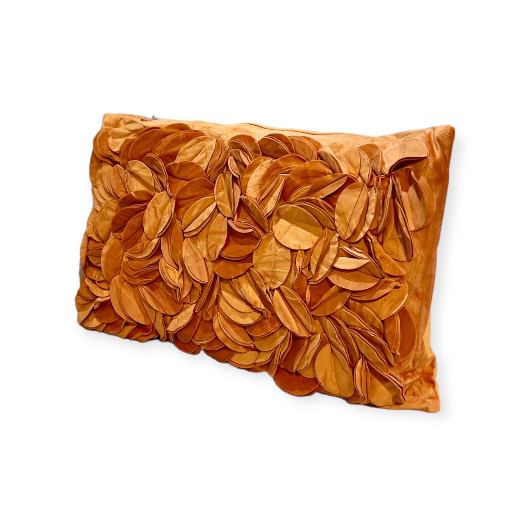 כרית מלבנית פרחים כתום עמוק דגם איקו כרית מלבנית פרחים כתום עמוק דגם איקו