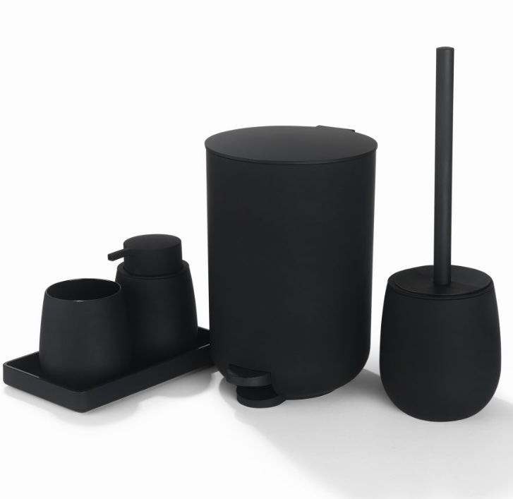 סט אמבטיה שחור דגם אליס סט אמבטיה שחור דגם אליס