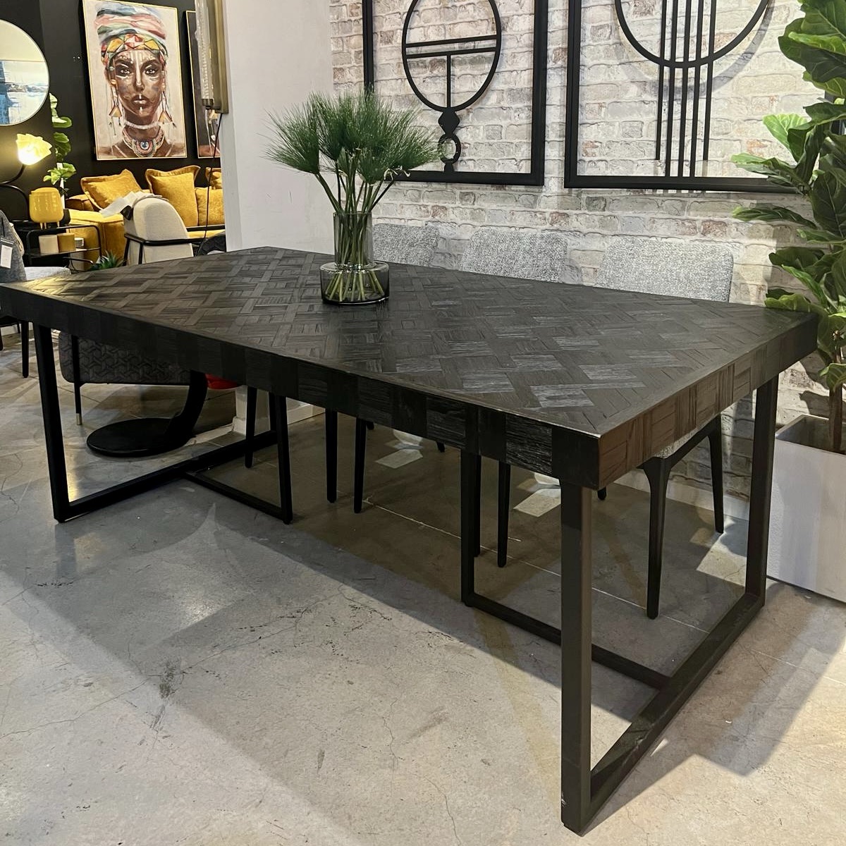 שולחן אוכל מלבני שחור פישבון דגם רוני שולחן אוכל מלבני שחור פישבון דגם רוני