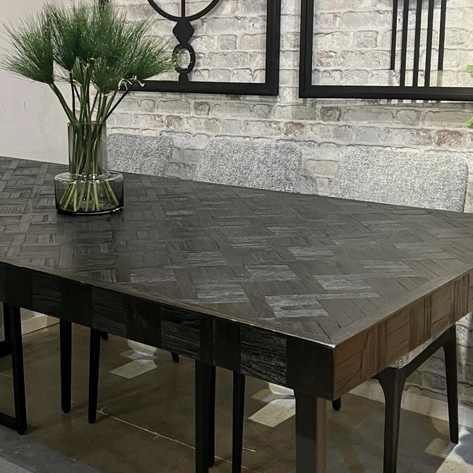 שולחן אוכל מלבני שחור פישבון דגם רוני שולחן אוכל מלבני שחור פישבון דגם רוני