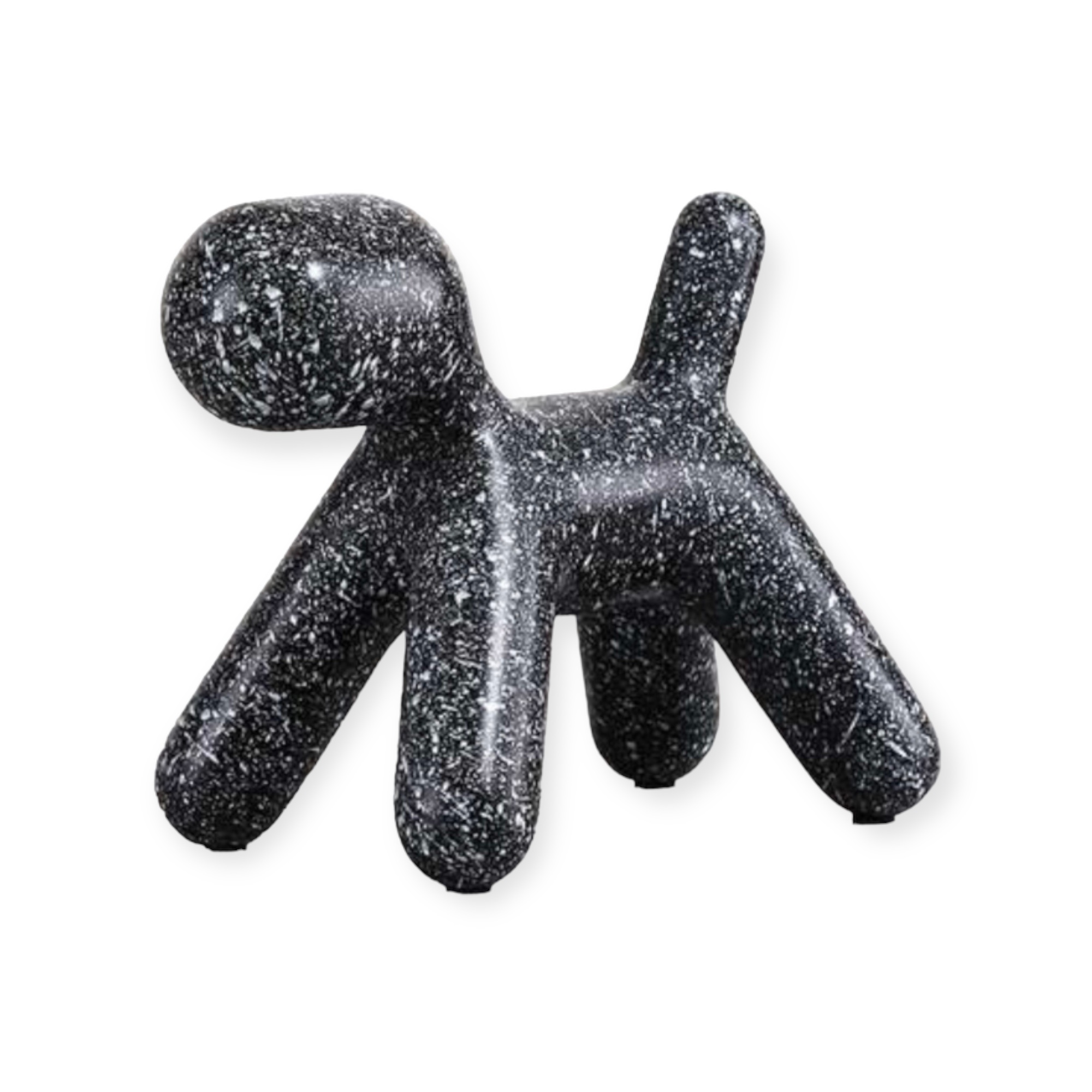 פסל כלב דניש שחור נקודות לבנות סגנון שיש דגם אליס פסל כלב דניש שחור נקודות לבנות סגנון שיש דגם אליס