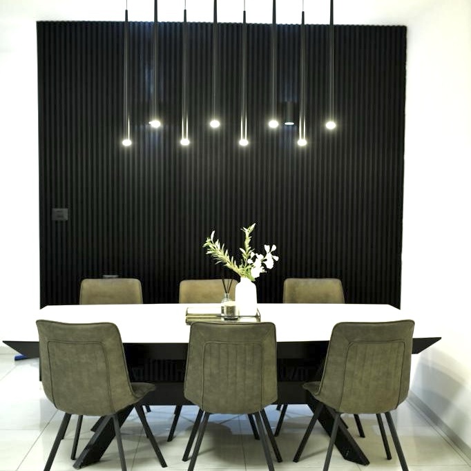 חיפוי קיר פולימרי שחור חלק photo number 6