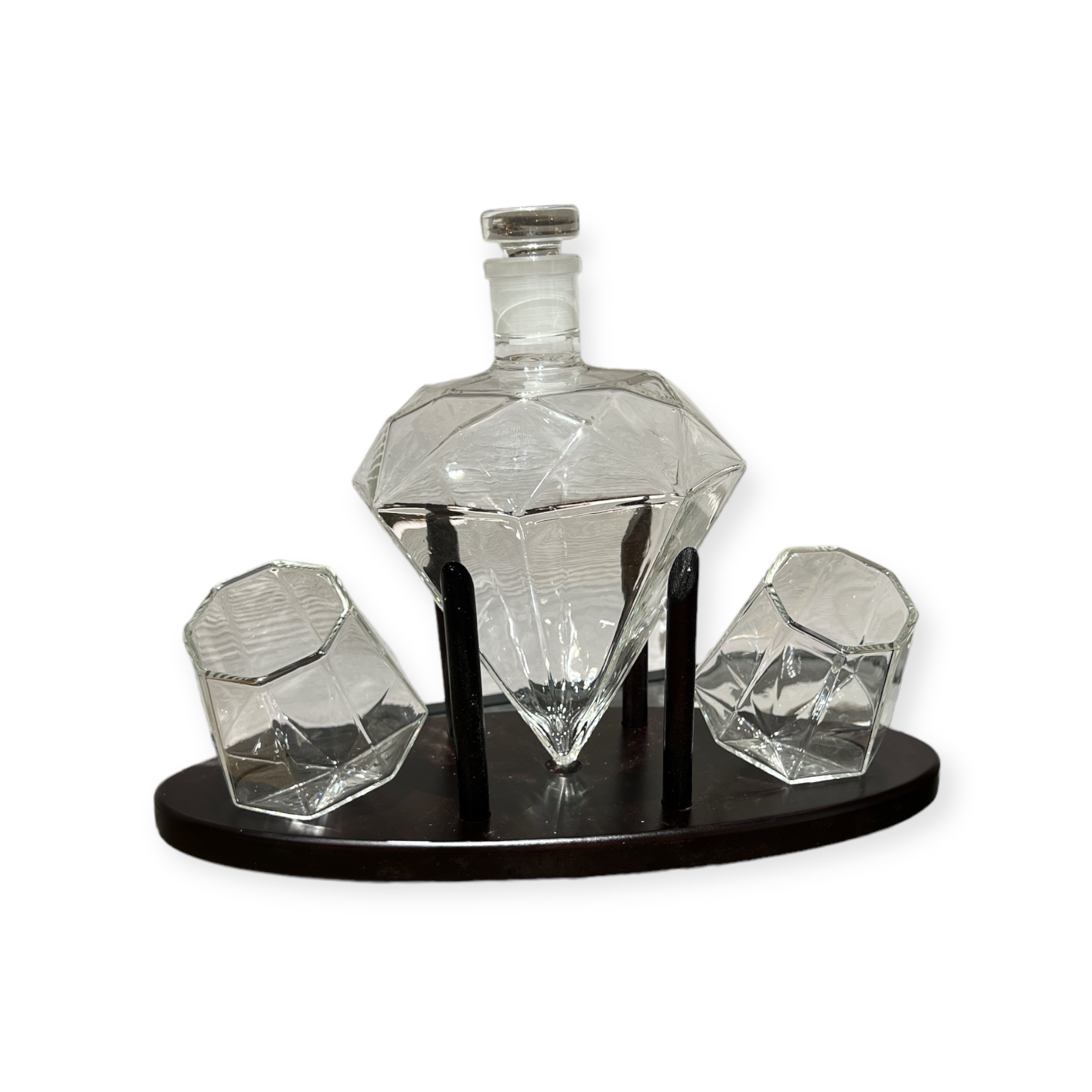 סט בר דיקנטר יהלום כוסות עגולים דגם איקו סט בר דיקנטר יהלום כוסות עגולים דגם איקו