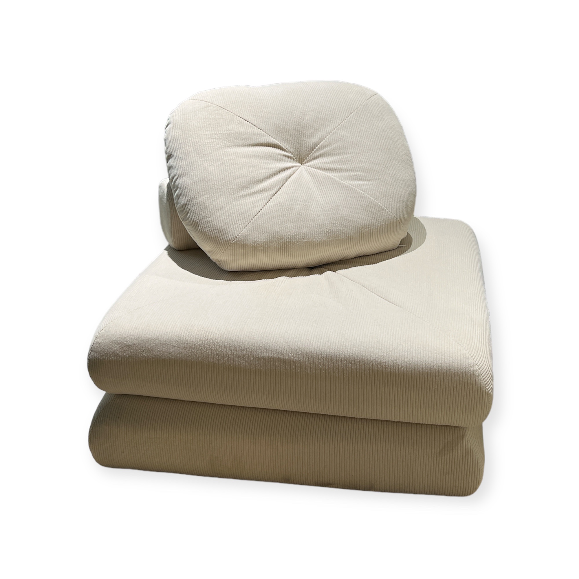 כורסא נפתחת למיטת אירוח שמנת דגם איקו כורסא נפתחת למיטת אירוח שמנת דגם איקו