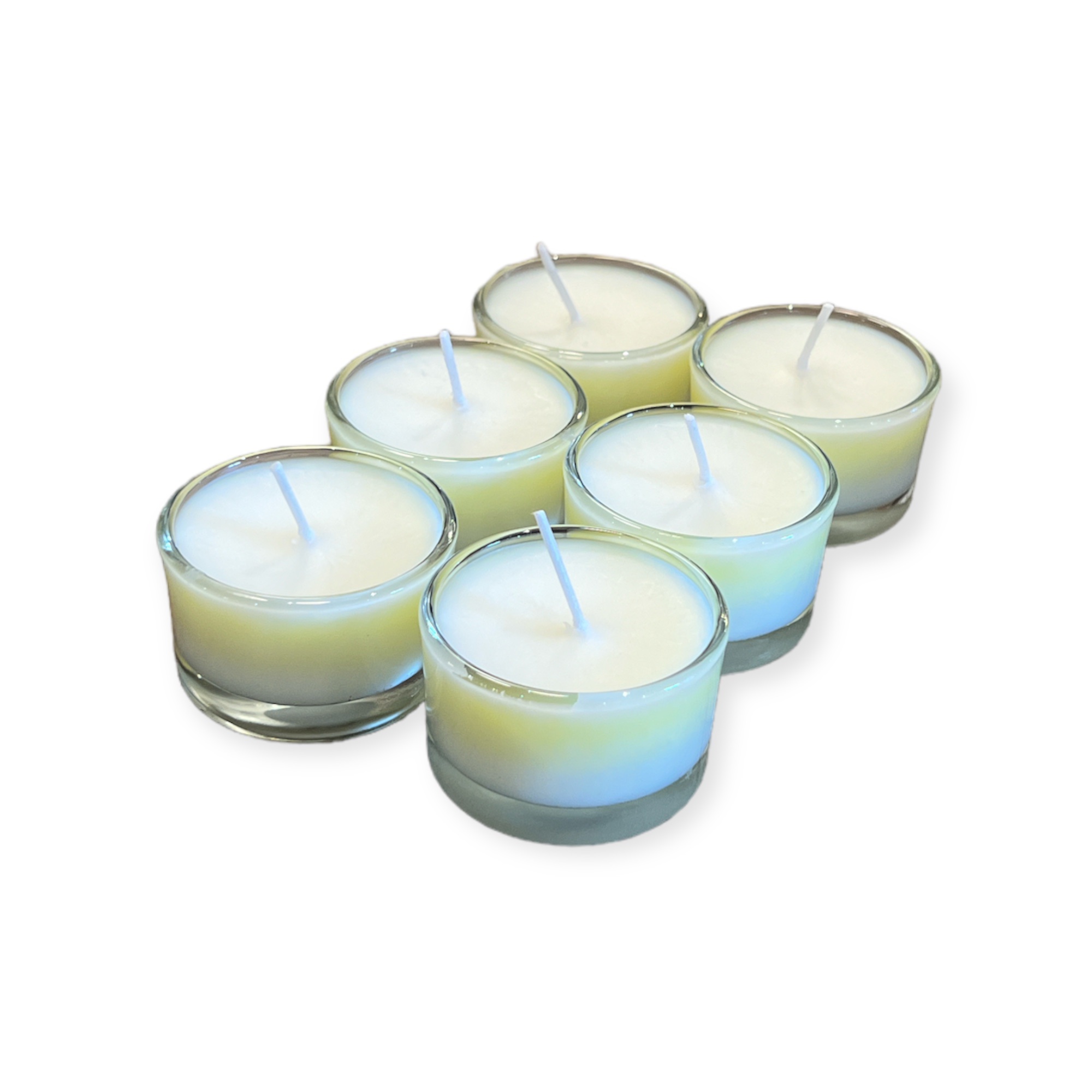 סט 6 נרות עגולים שטוחים דגם אליס סט 6 נרות עגולים שטוחים דגם אליס