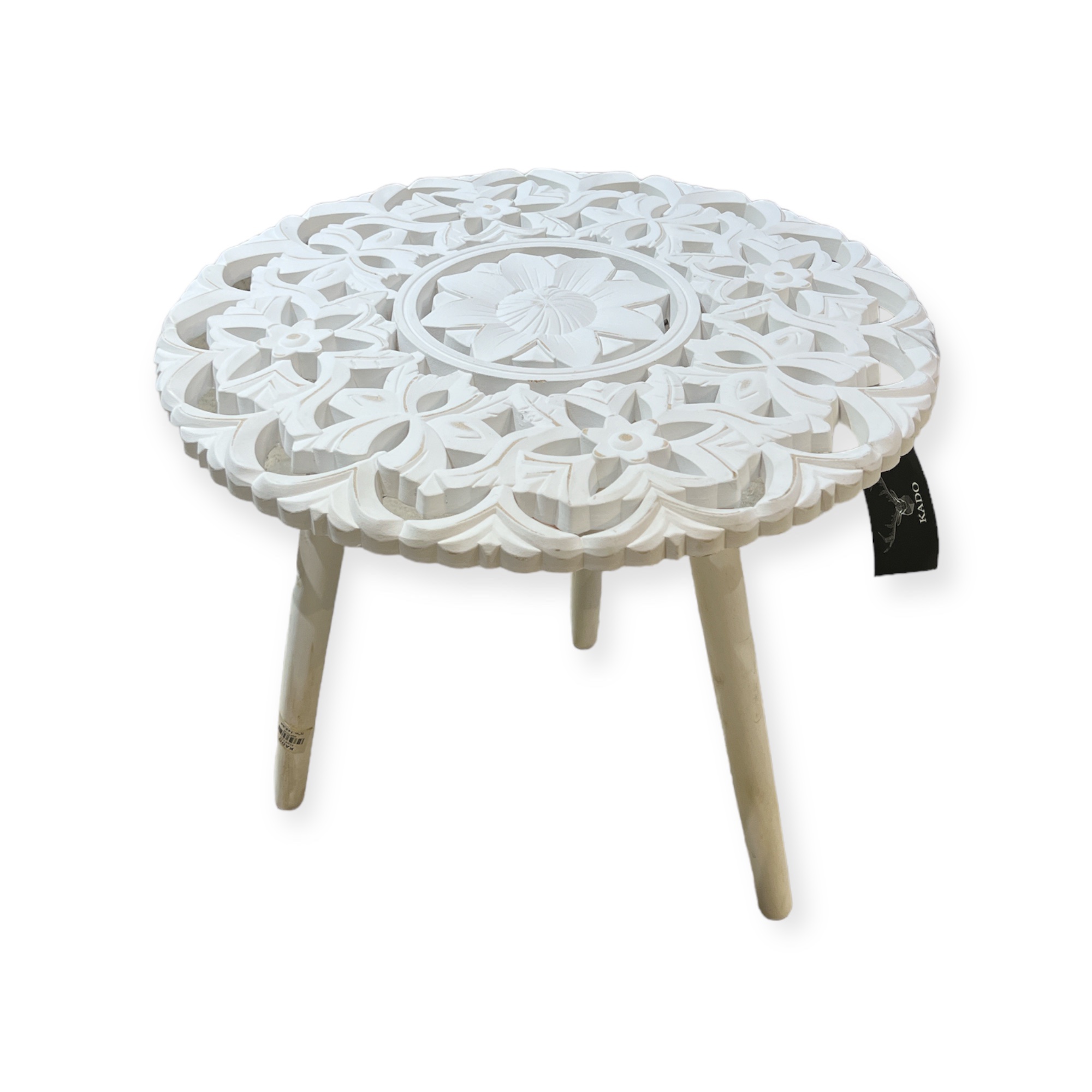 שולחן צד משרביה פרח לבן שולחן צד משרביה פרח לבן