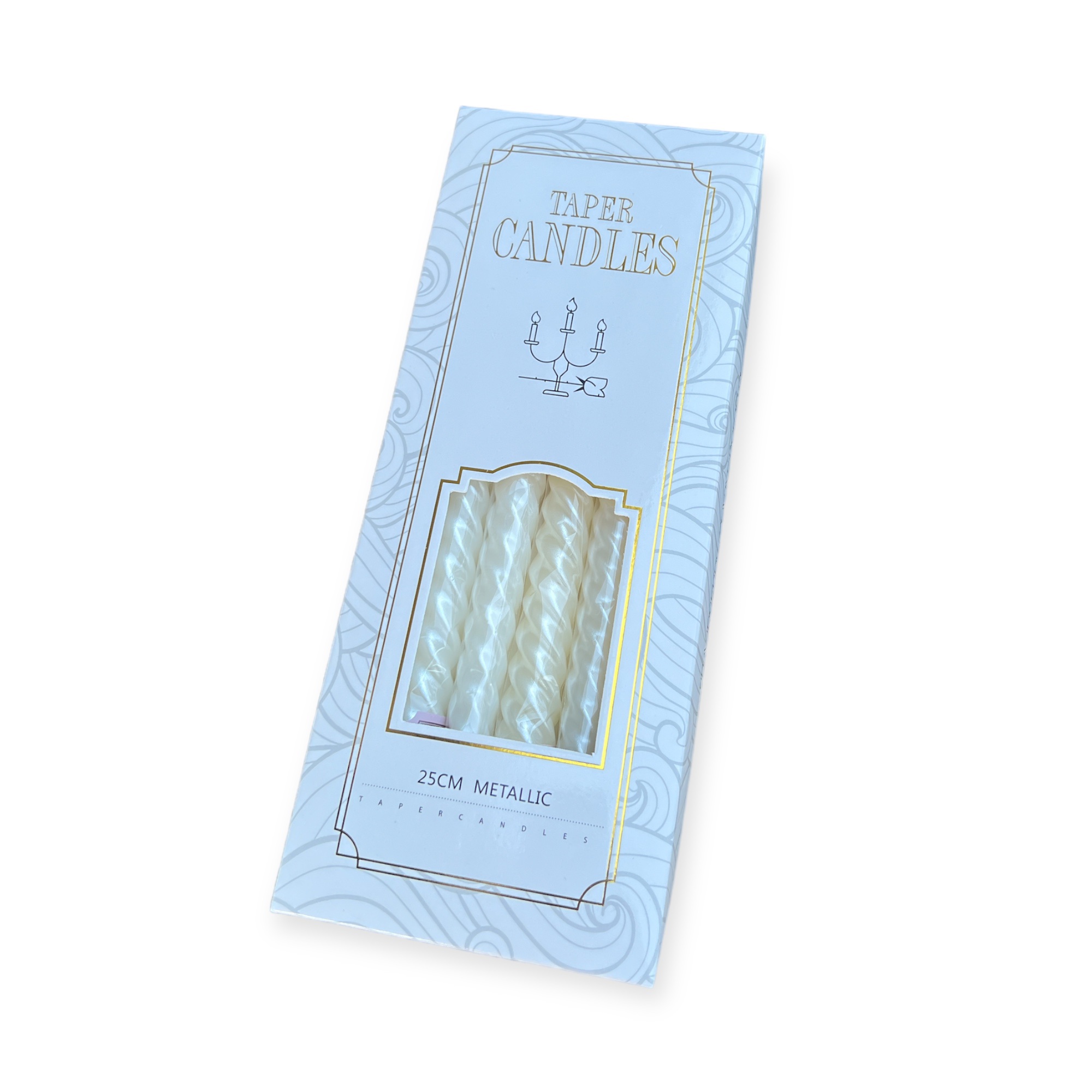 סט 12 נרות לבנים דגם אליס סט 12 נרות לבנים דגם אליס