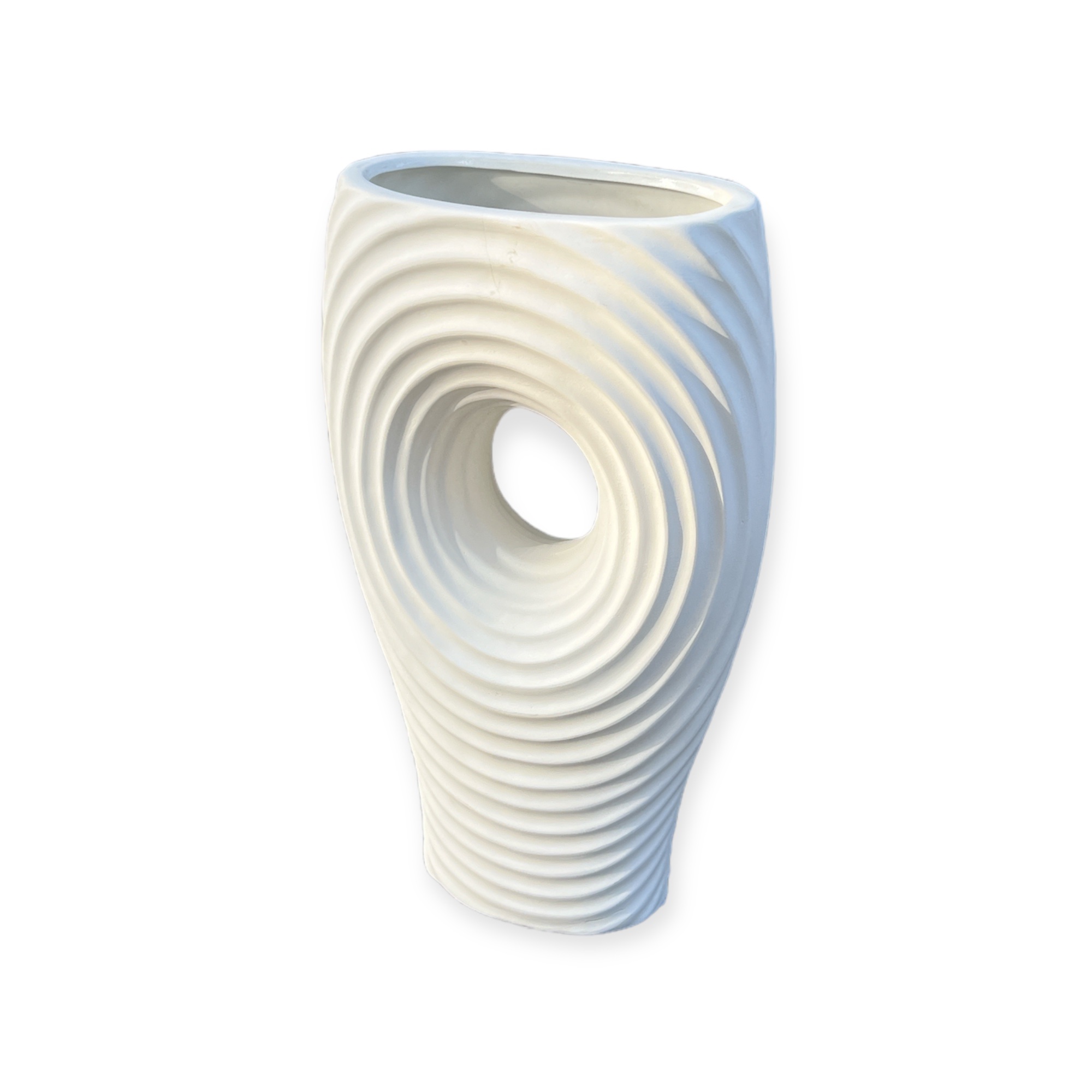 כד קרמיקה לבן שטוח גבוה חור עגול דגם אליס כד קרמיקה לבן שטוח גבוה חור עגול דגם אליס