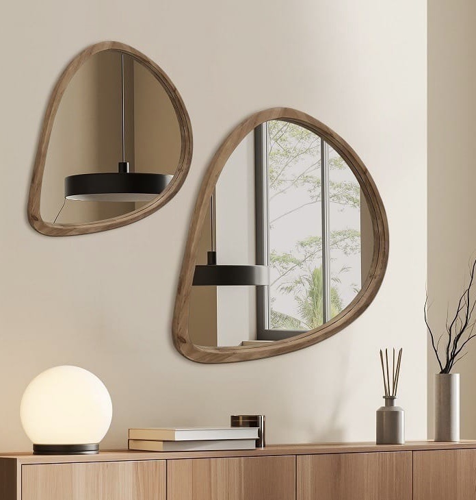 מראה עץ אמורפית דגם שחם מראה עץ אמורפית דגם שחם