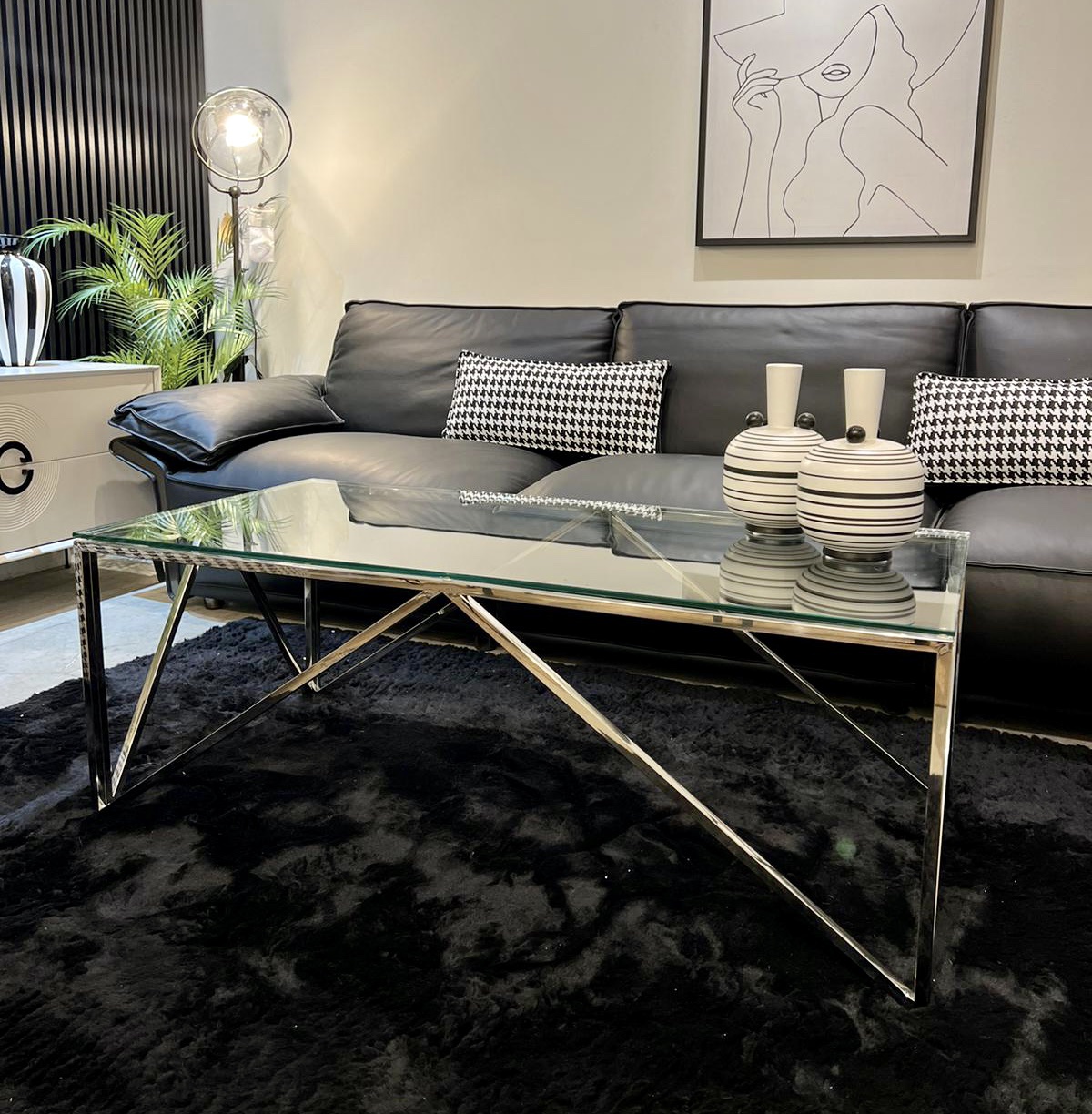 שולחן סלון דגם קריפטון ניקל שולחן סלון דגם קריפטון ניקל