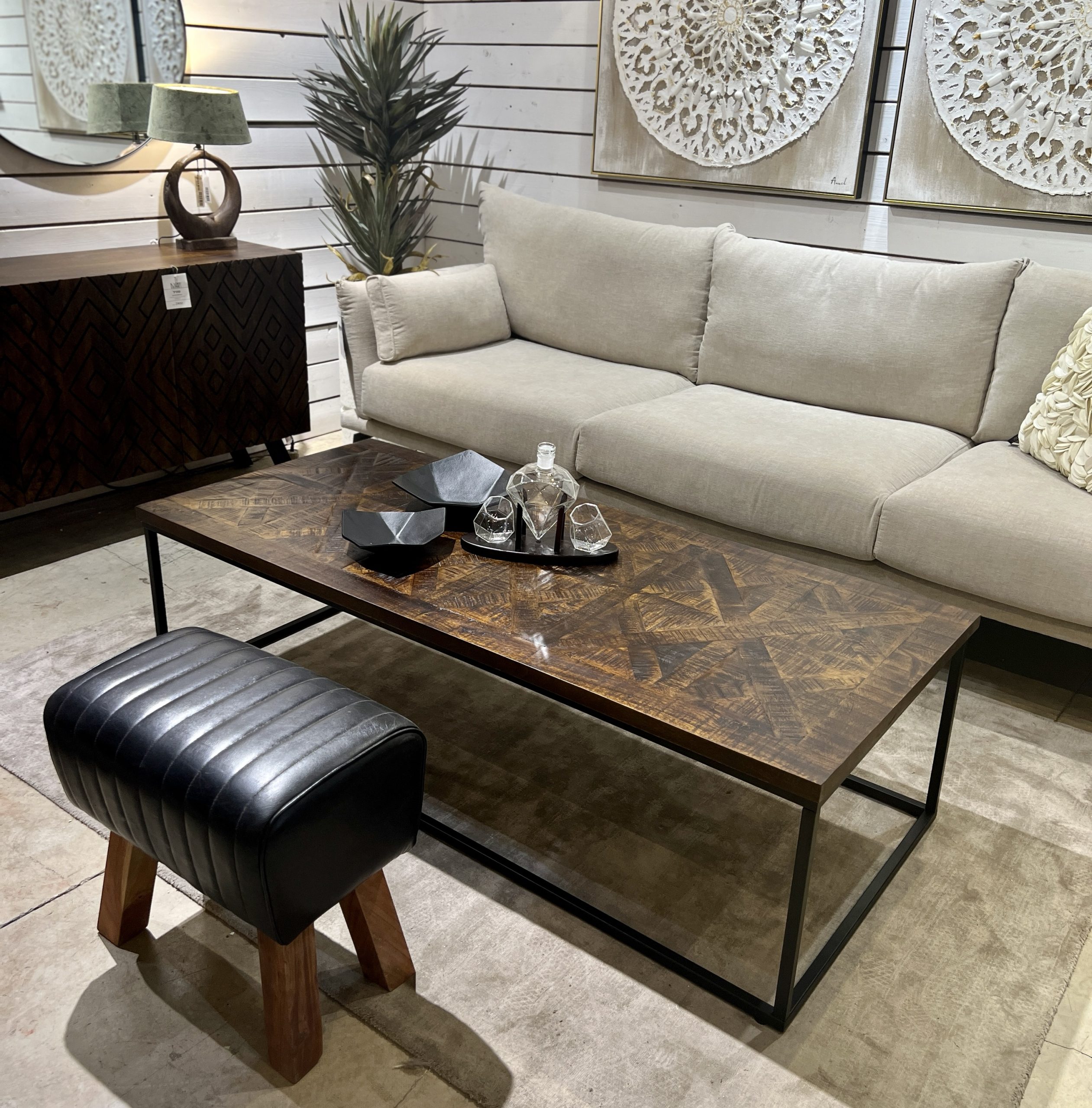 שולחן סלון עץ פרח מלבני דגם סוניל שולחן סלון עץ פרח מלבני דגם סוניל