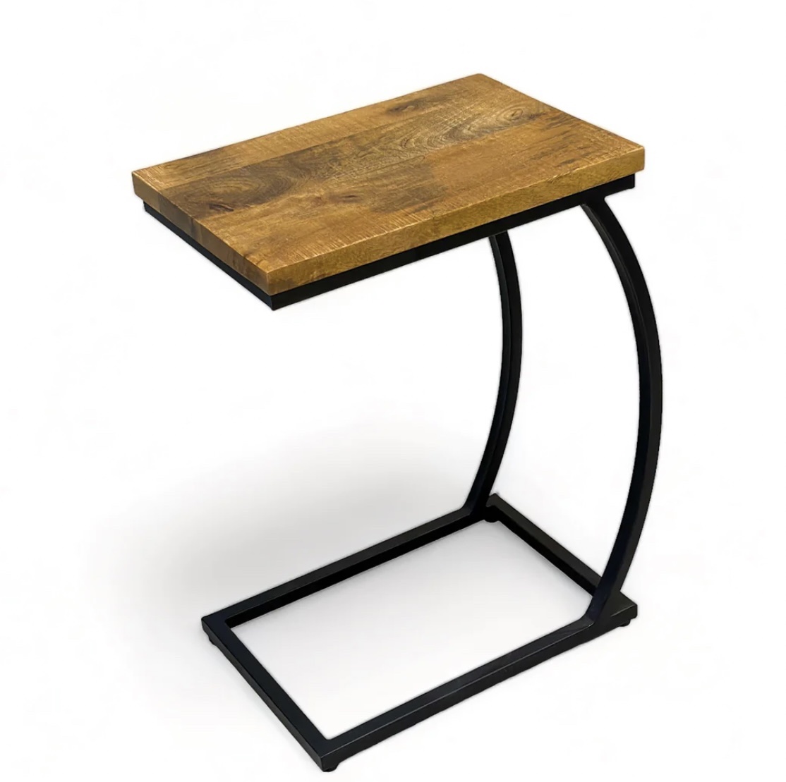 שולחן נשכן עץ רגל ברזל שחור מעוגלת דגם סוניל שולחן נשכן עץ רגל ברזל שחור מעוגלת דגם סוניל