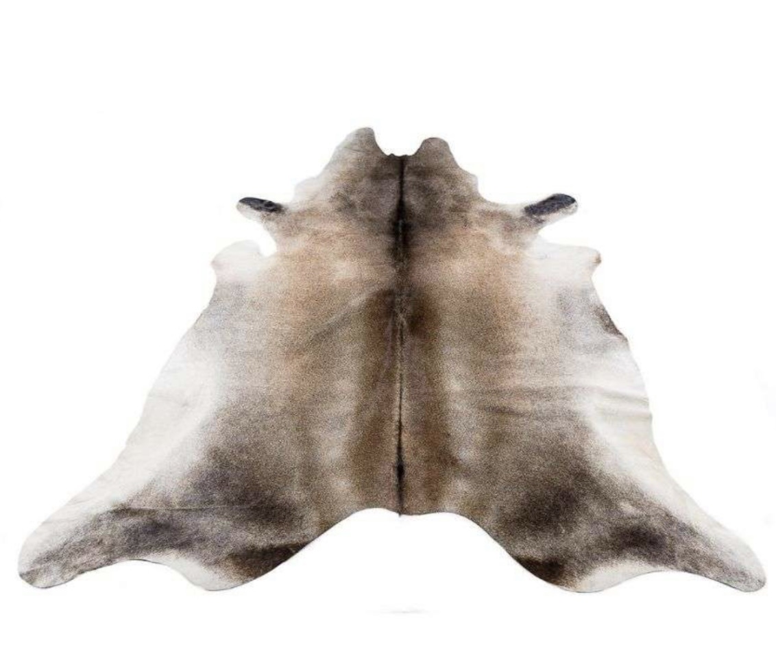 שטיח עור פרה טבעי שחור חום שטיח עור פרה טבעי שחור חום
