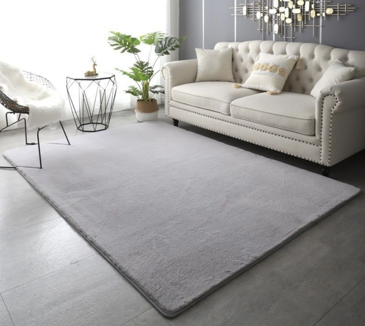 שטיח פרווה אפור דגם אסף שטיח פרווה אפור דגם אסף