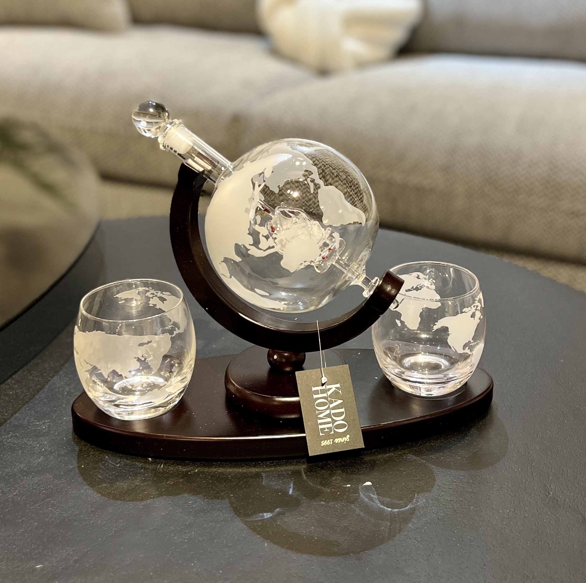 סט בר דיקנטר עגול כוסות עגולים דגם איקו סט בר דיקנטר עגול כוסות עגולים דגם איקו