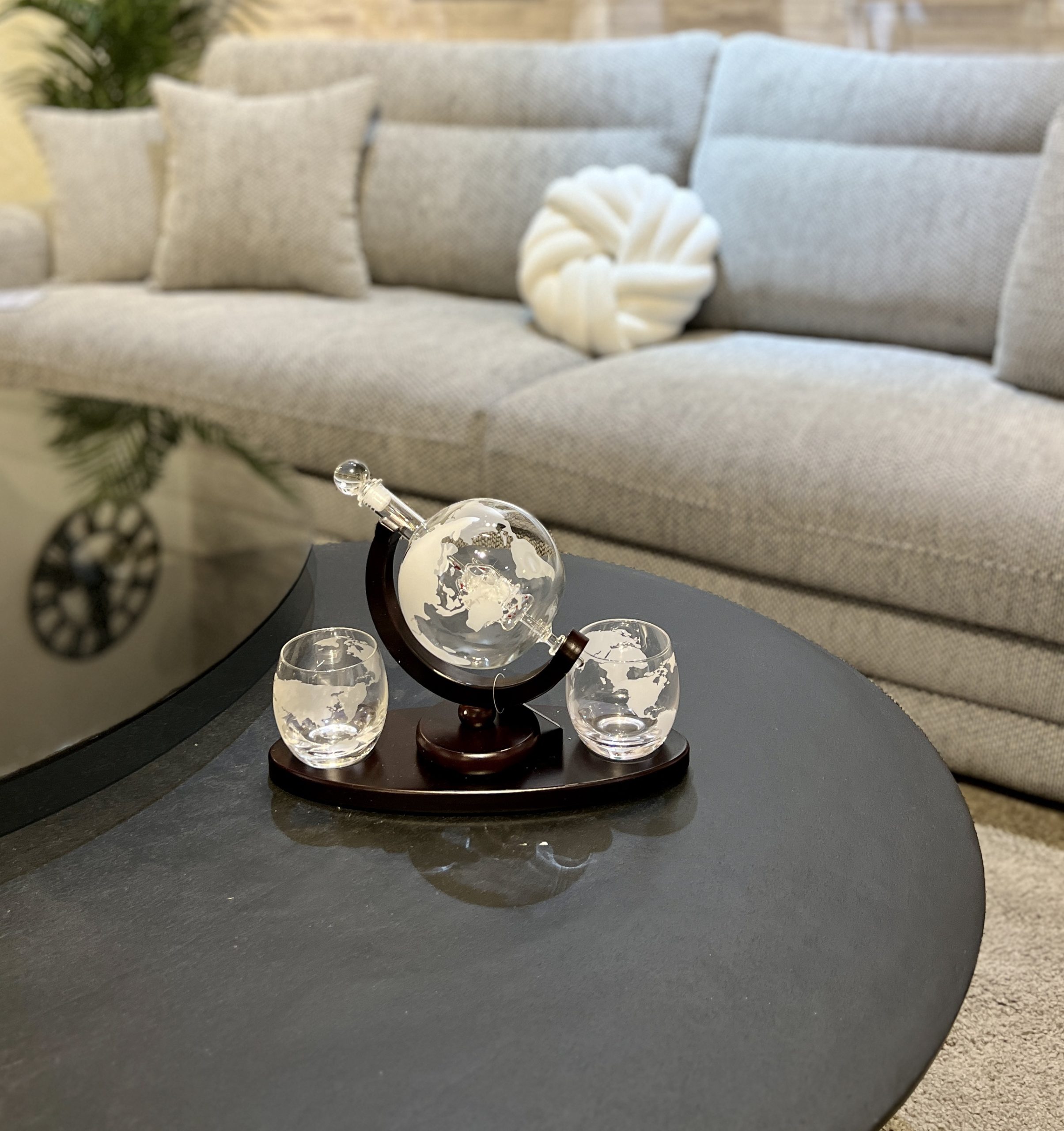 סט בר דיקנטר עגול כוסות עגולים דגם איקו סט בר דיקנטר עגול כוסות עגולים דגם איקו