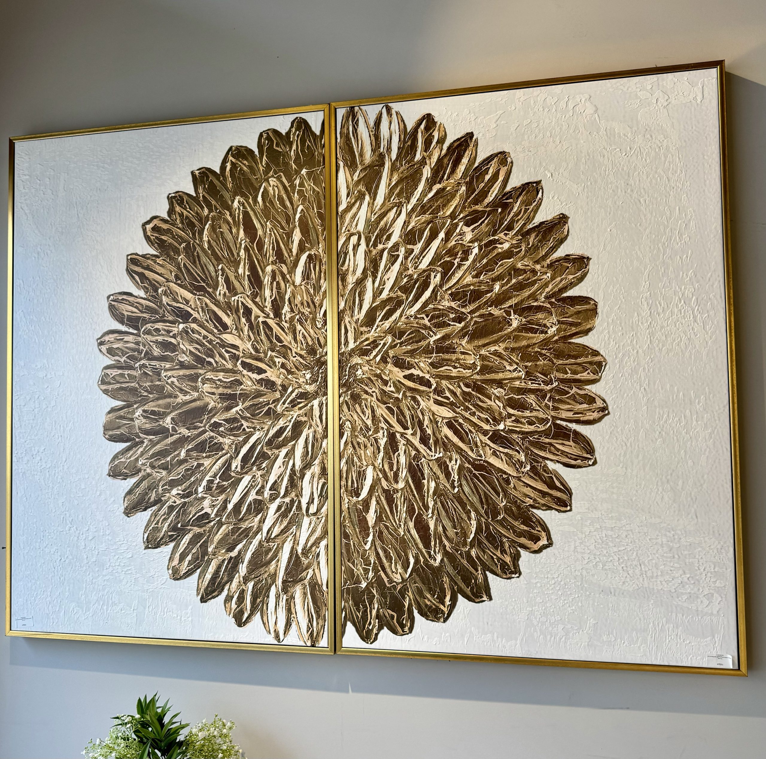 תמונה אפקט עגול עבודת יד מסגרת זהב תמונה אפקט עגול עבודת יד מסגרת זהב