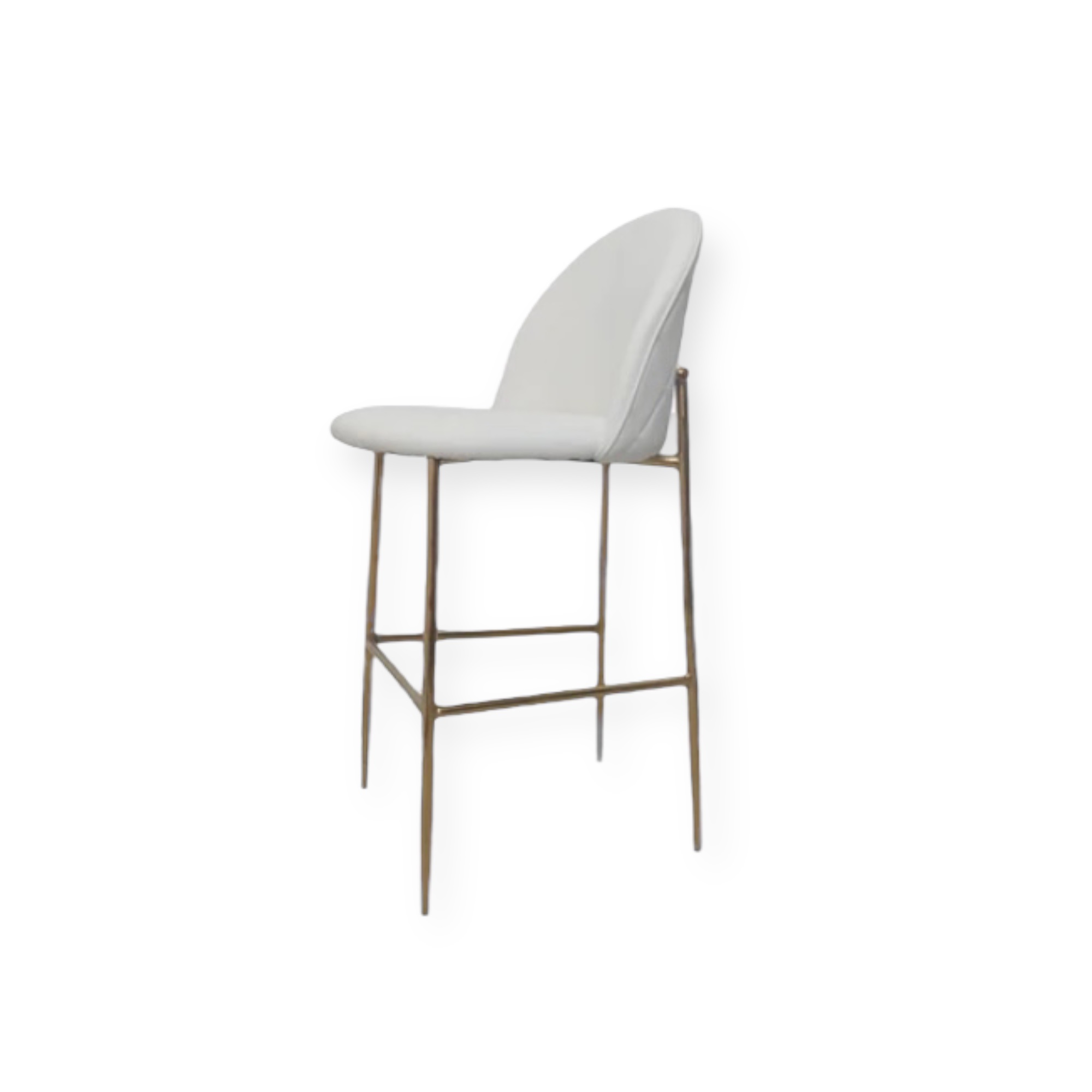 כיסא בר דמוי עור דגם רויאל לבן רגל זהב כיסא בר דמוי עור דגם רויאל לבן רגל זהב