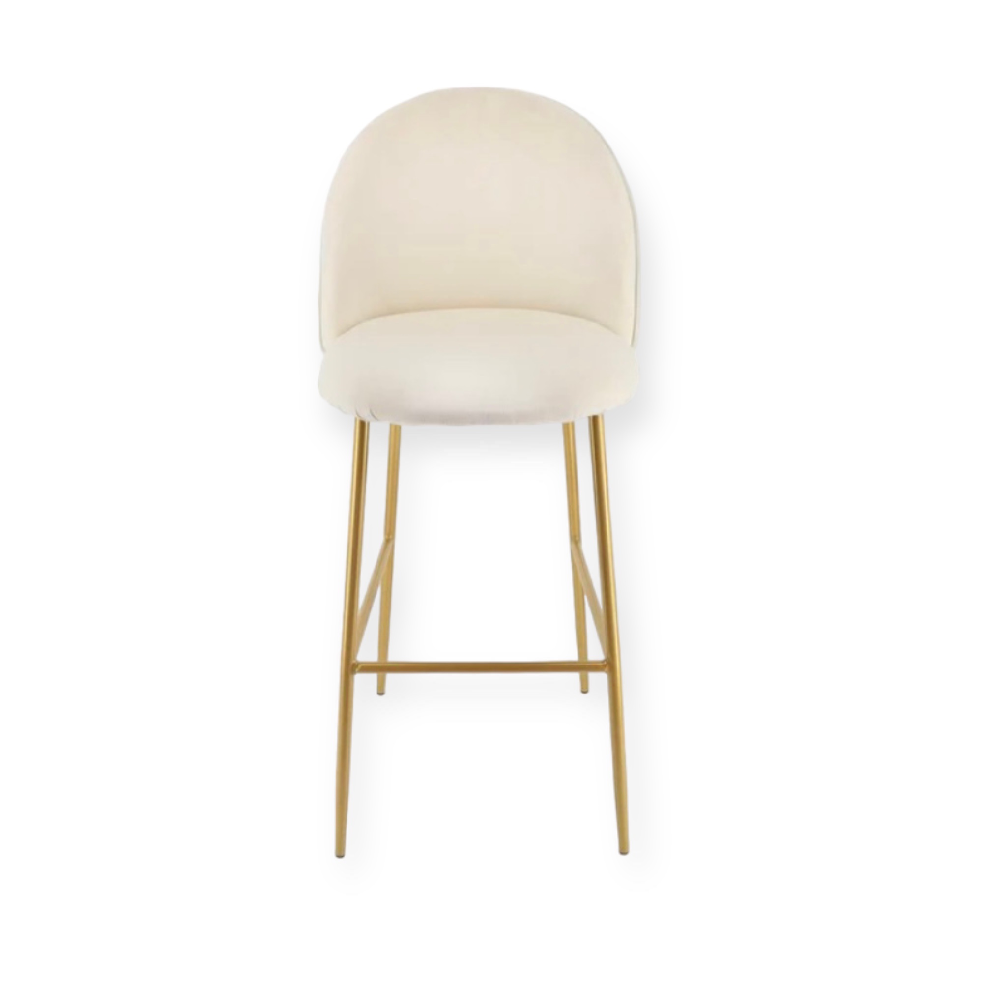 כיסא בר דגם רויאל קטיפה שמנת רגל זהב כיסא בר דגם רויאל קטיפה שמנת רגל זהב