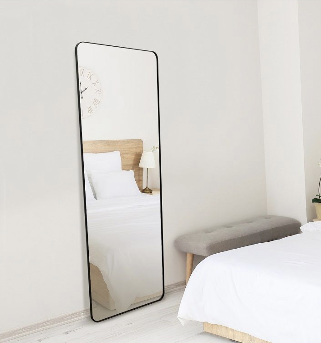 מראה מלבן דקה שחור דגם שחם מראה מלבן דקה שחור דגם שחם