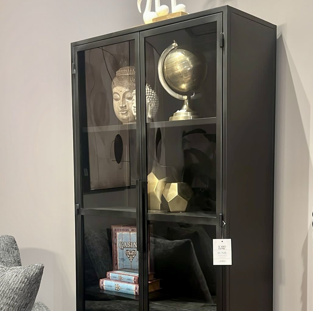 ויטרינה ברזל זכוכית ומגירות עץ דגם סוניל ויטרינה ברזל זכוכית ומגירות עץ דגם סוניל