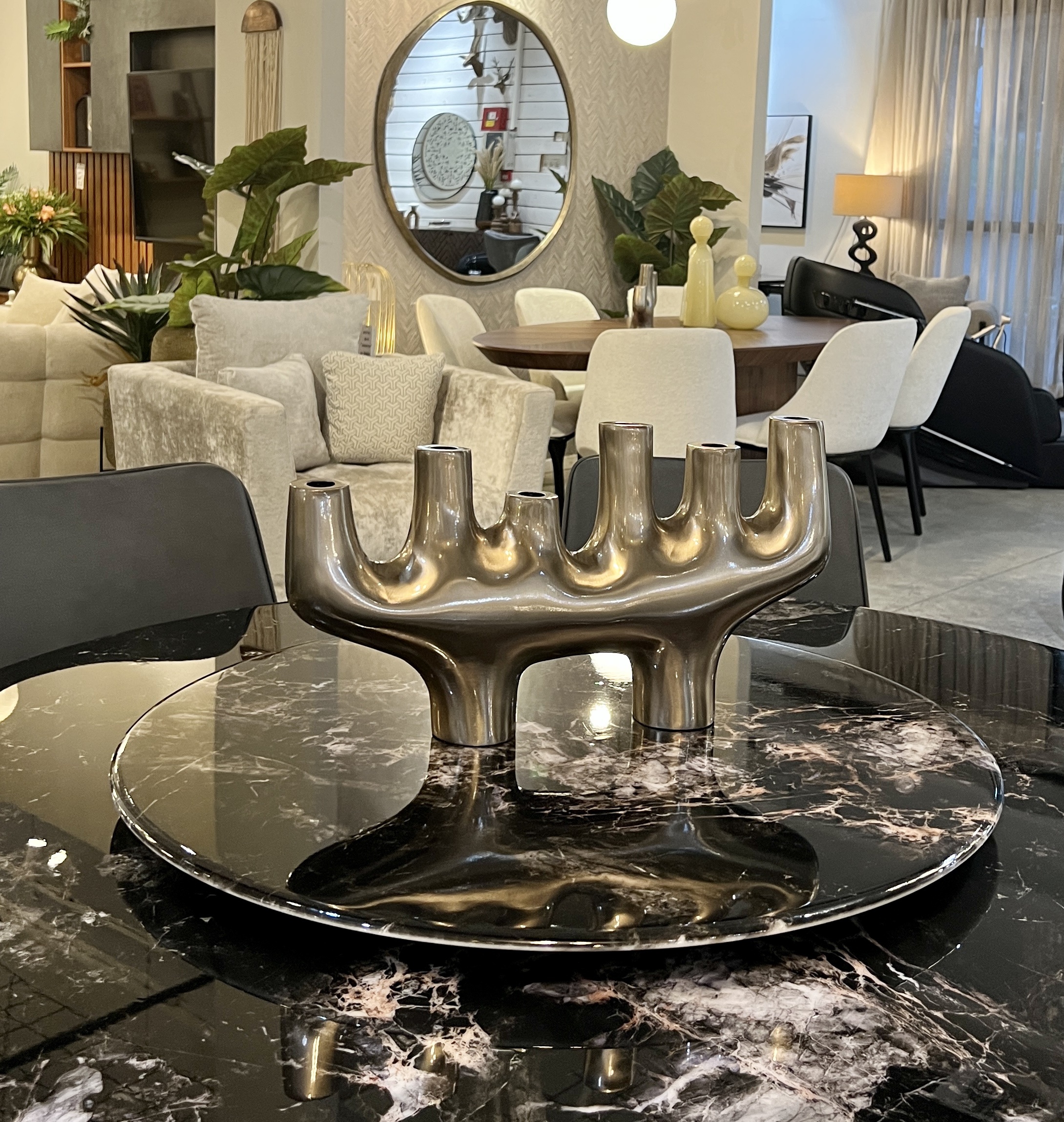 פמוט טוויסט 6 קנים גולד פמוט טוויסט 6 קנים גולד