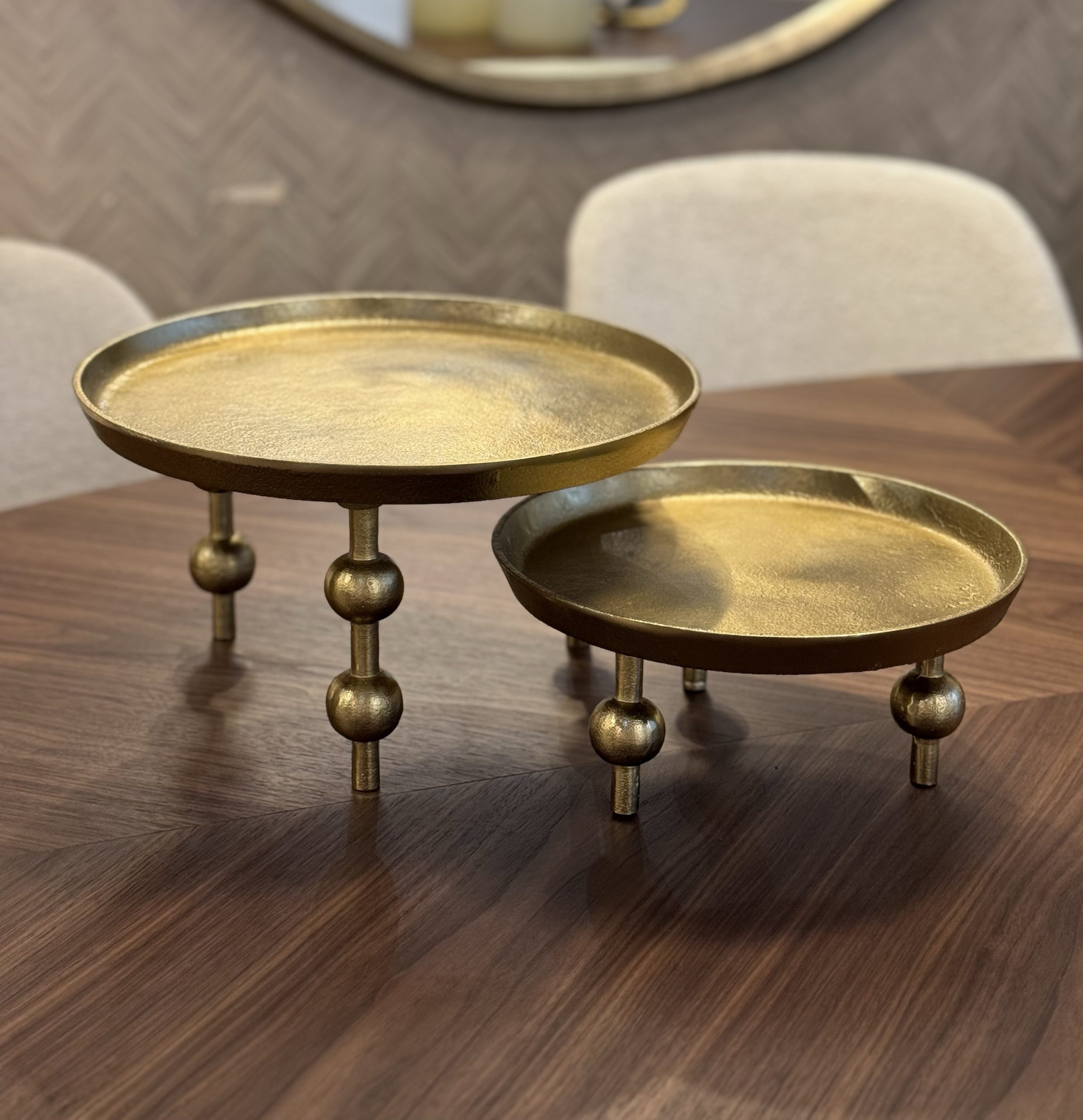 מגש זהב רגלי כדורים דגם ראבי